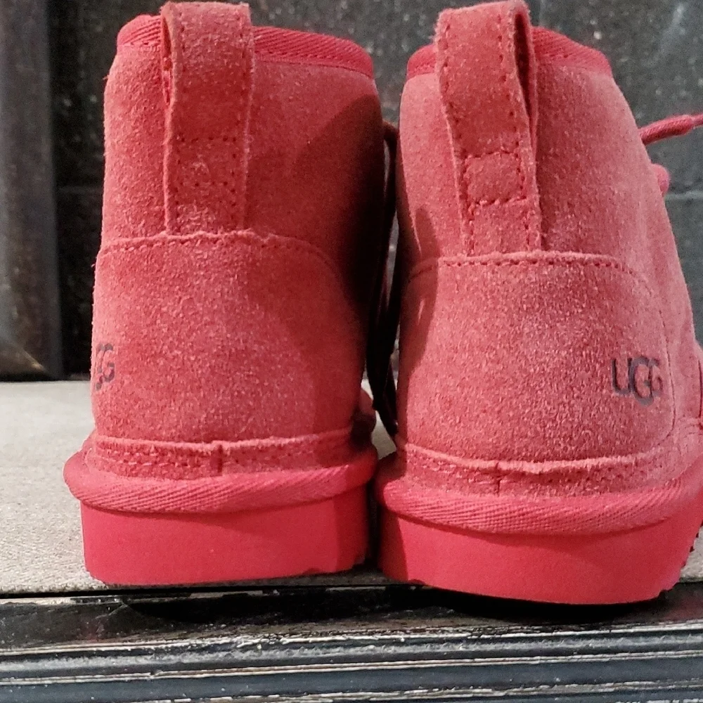 UGG Kids Red Suede Boots